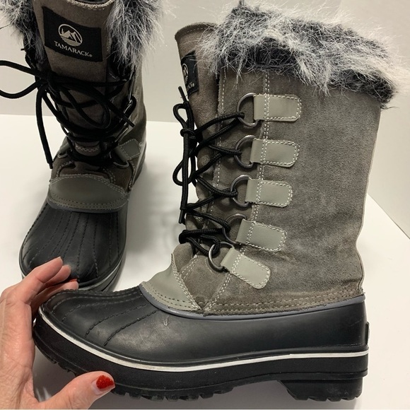 Tamarack Gray Madison Suede Lined Winter Boots - Picture 4 of 11